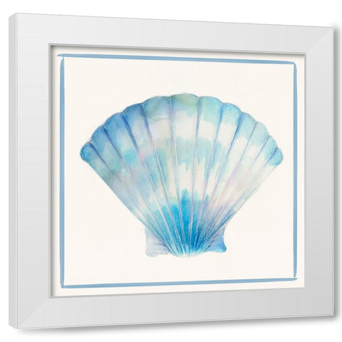 Seashell Serenade III White Modern Wood Framed Art Print by Lily K