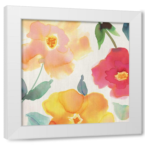 So Happy II  White Modern Wood Framed Art Print by Berg, Margaret