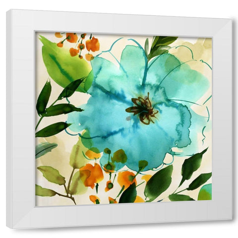 Naeva I White Modern Wood Framed Art Print by Berg, Margaret