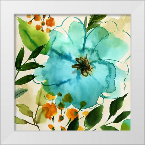 Naeva I White Modern Wood Framed Art Print by Berg, Margaret