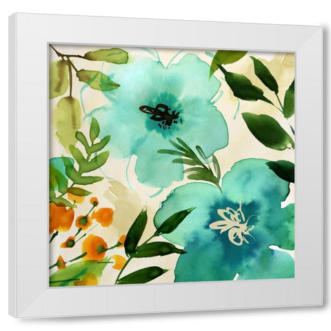 Naeva II White Modern Wood Framed Art Print by Berg, Margaret