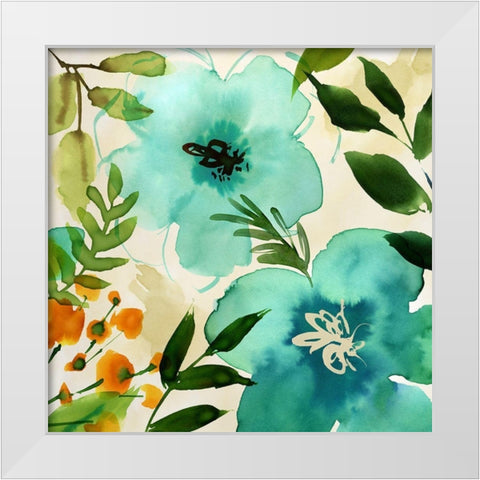 Naeva II White Modern Wood Framed Art Print by Berg, Margaret