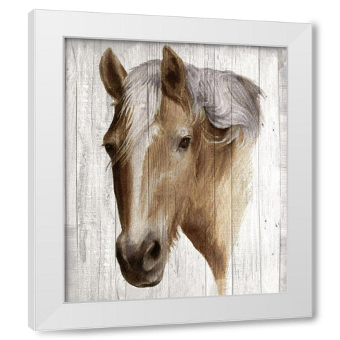 Chestnut Mare II White Modern Wood Framed Art Print by May, Maya