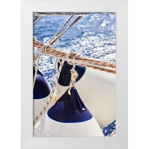 Wave Breaker White Modern Wood Framed Art Print by Boateng, Michael K