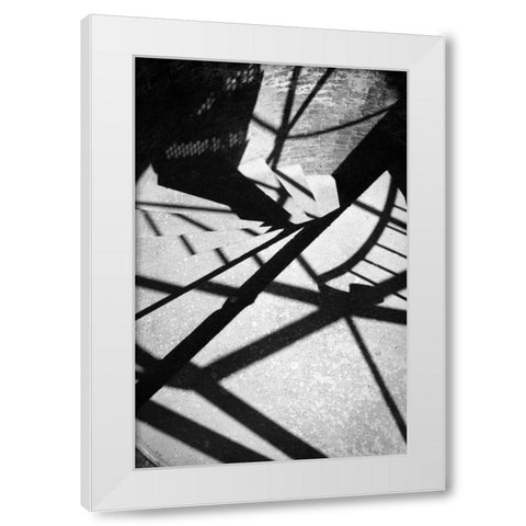 Staircase White Modern Wood Framed Art Print by Skala, Matthew