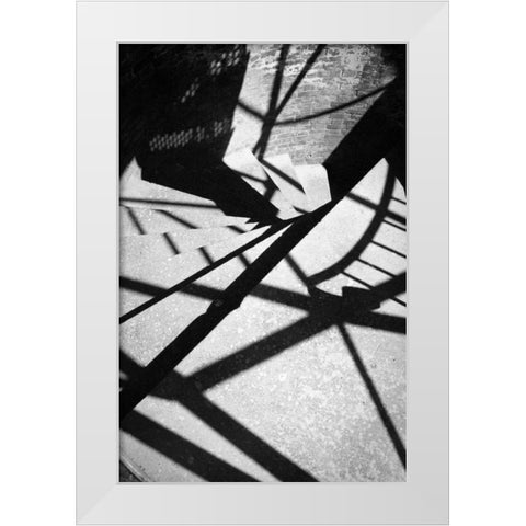 Staircase White Modern Wood Framed Art Print by Skala, Matthew