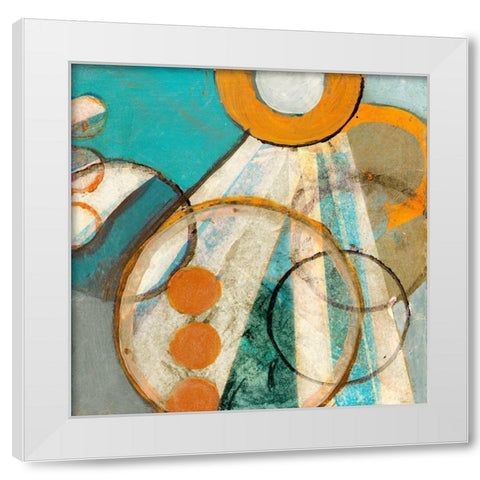 Contained White Modern Wood Framed Art Print by van der Hart, Marjolyn
