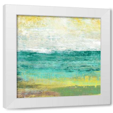 Ocean Light I White Modern Wood Framed Art Print by Woods, Maya