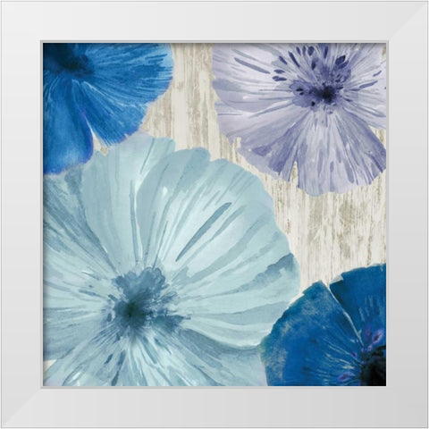 Poppies I White Modern Wood Framed Art Print by Woods, Maya