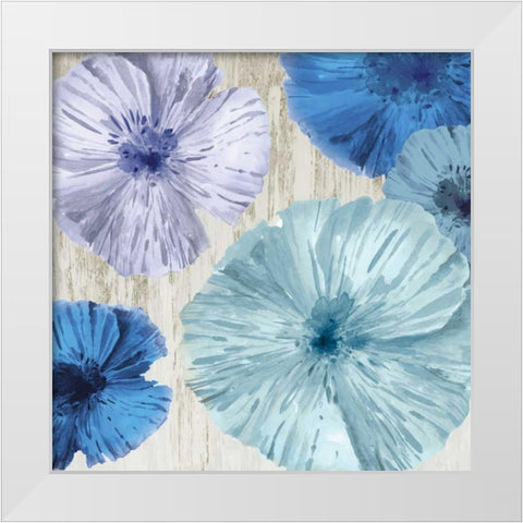 Poppies II White Modern Wood Framed Art Print by Woods, Maya