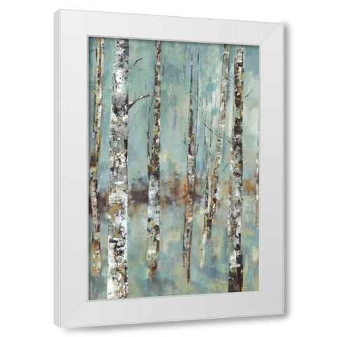 Winter Birch IV White Modern Wood Framed Art Print by Woods, Maya