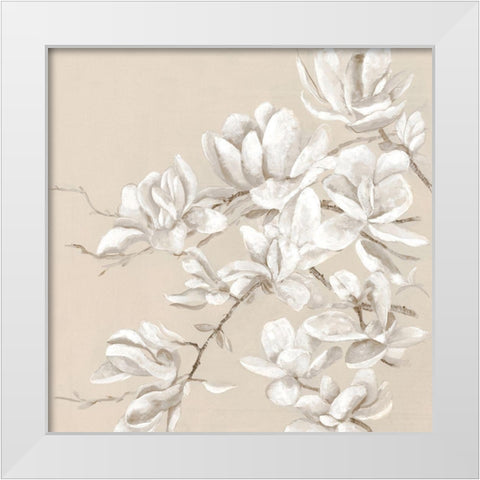 Neutral Magnolia II White Modern Wood Framed Art Print by Woods, Maya