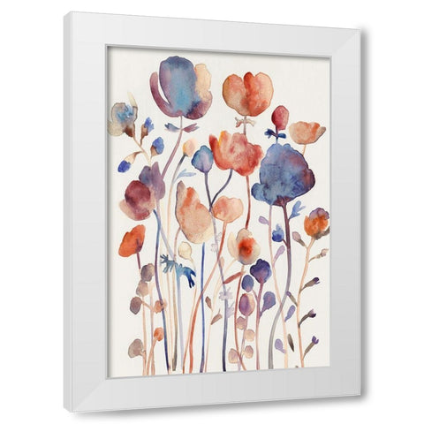 Wild Flowers II White Modern Wood Framed Art Print by Woods, Maya