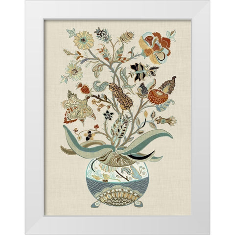Fleur II White Modern Wood Framed Art Print by Woods, Maya