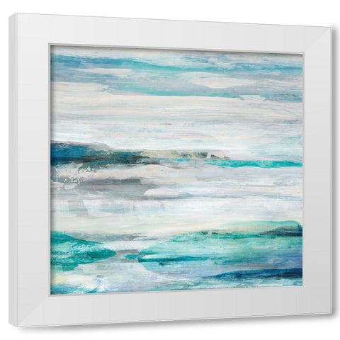 Sea Foam II White Modern Wood Framed Art Print by Woods, Maya