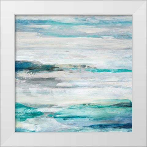 Sea Foam II White Modern Wood Framed Art Print by Woods, Maya
