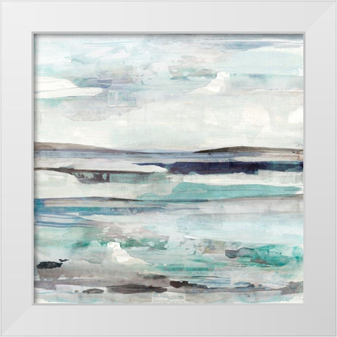 Rain Delays I White Modern Wood Framed Art Print by Woods, Maya