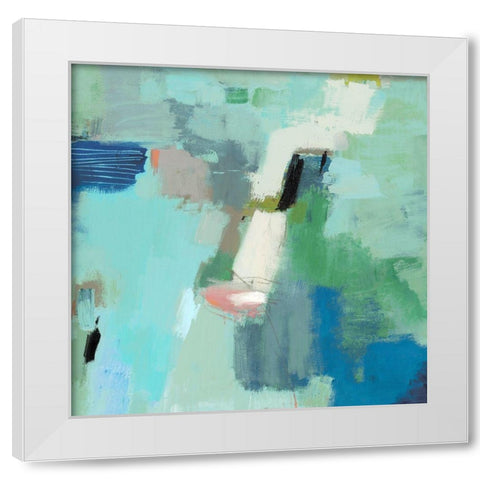 Cerulean I  White Modern Wood Framed Art Print by Woods, Maya