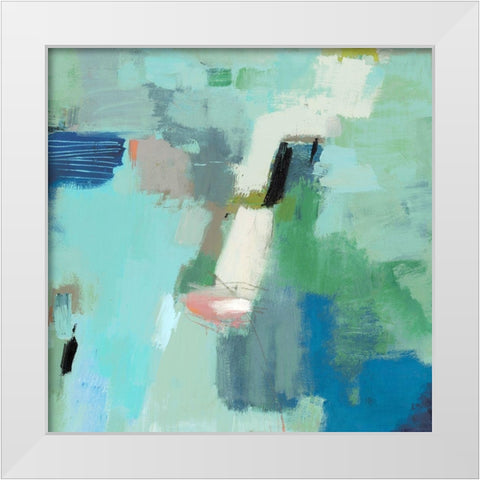 Cerulean I  White Modern Wood Framed Art Print by Woods, Maya
