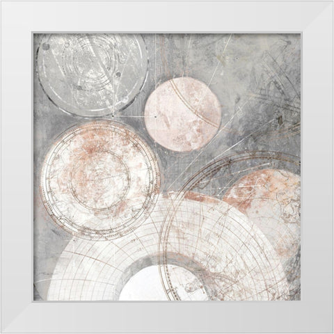 Over the Moon I  White Modern Wood Framed Art Print by Woods, Maya