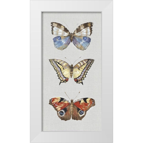 Catching Butterflies II  White Modern Wood Framed Art Print by Woods, Maya