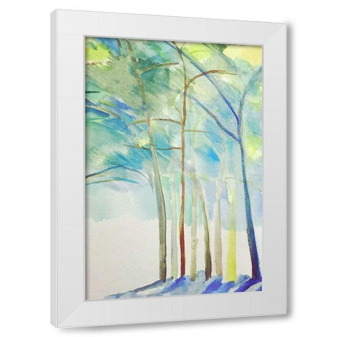 Majestic Woodland I  White Modern Wood Framed Art Print by Woods, Maya