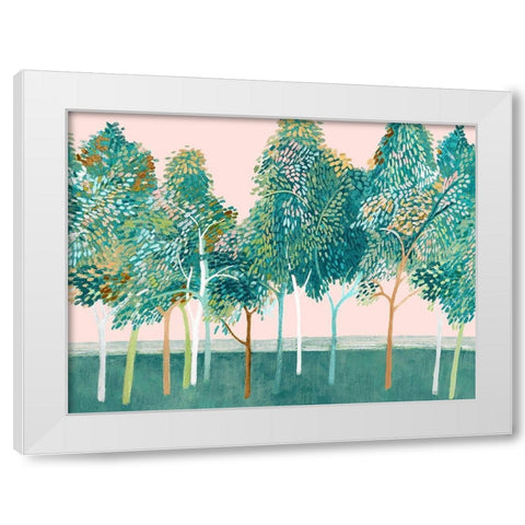 Shawree Forest I White Modern Wood Framed Art Print by Woods, Maya