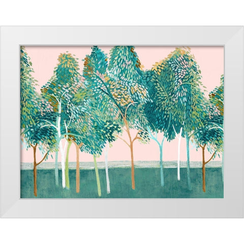 Shawree Forest II White Modern Wood Framed Art Print by Woods, Maya