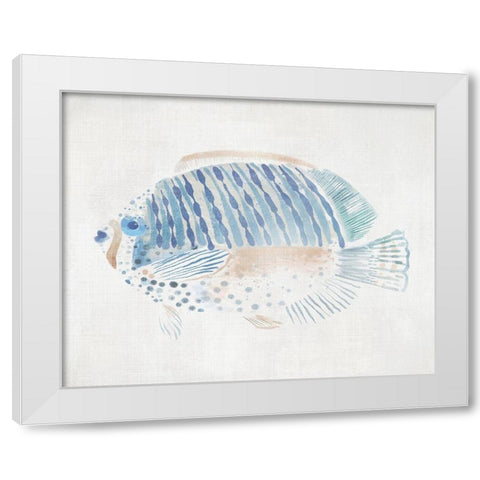 Butterfly Reef Fish  White Modern Wood Framed Art Print by Woods, Maya