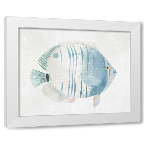 Blue SpotfishÂ  White Modern Wood Framed Art Print by Woods, Maya
