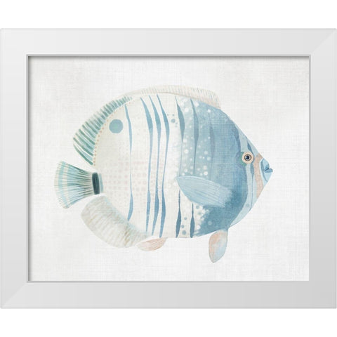 Blue SpotfishÂ  White Modern Wood Framed Art Print by Woods, Maya