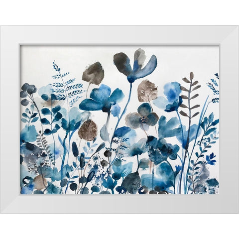 Fragrant Blossoms White Modern Wood Framed Art Print by Woods, Maya