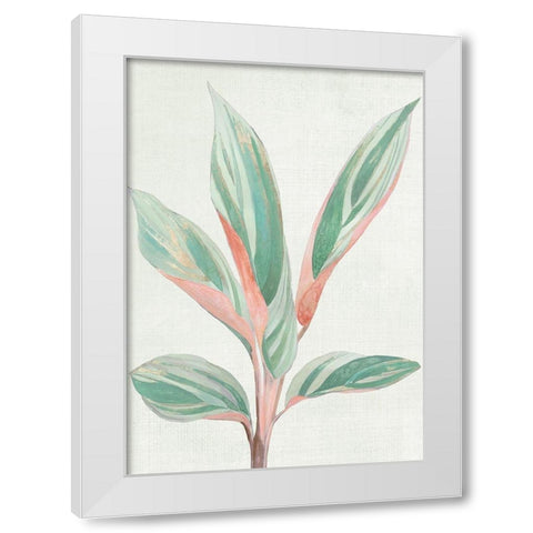 Ginger Plant I White Modern Wood Framed Art Print by Woods, Maya