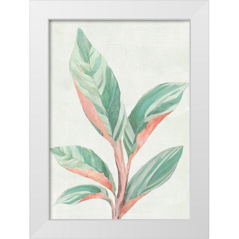 Ginger Plant II White Modern Wood Framed Art Print by Woods, Maya