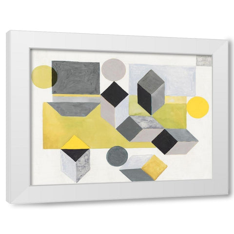Our Own Paths I -Yellow Version White Modern Wood Framed Art Print by Woods, Maya