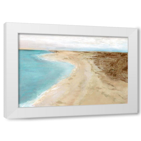 Coastal Stroll II White Modern Wood Framed Art Print by Woods, Maya