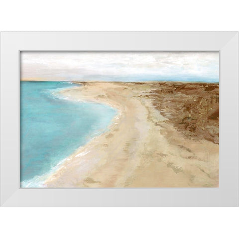 Coastal Stroll II White Modern Wood Framed Art Print by Woods, Maya