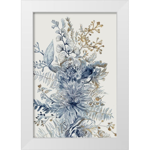 Royal Blue I  White Modern Wood Framed Art Print by Woods, Maya