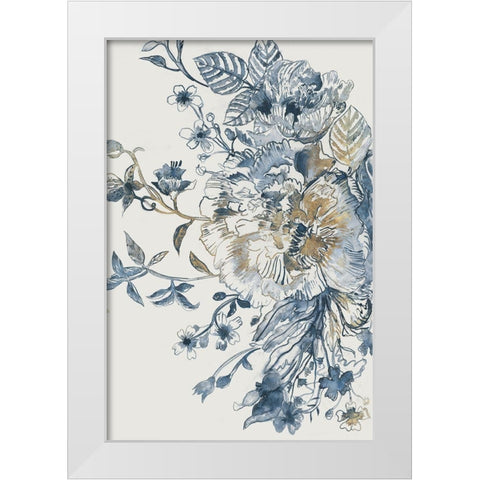 Royal Blue III White Modern Wood Framed Art Print by Woods, Maya