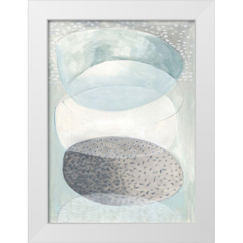 Blue Approach  White Modern Wood Framed Art Print by Woods, Maya