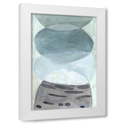 Proejction of Blue  White Modern Wood Framed Art Print by Woods, Maya