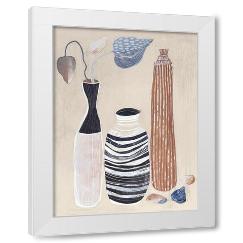 Summer Vase I  White Modern Wood Framed Art Print by Woods, Maya
