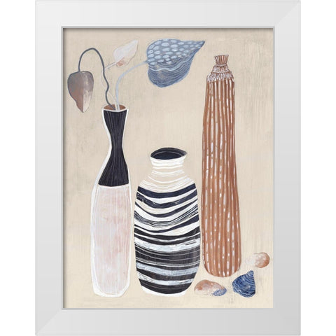 Summer Vase I  White Modern Wood Framed Art Print by Woods, Maya