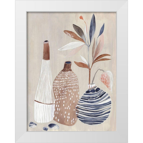 Summer Vase II White Modern Wood Framed Art Print by Woods, Maya