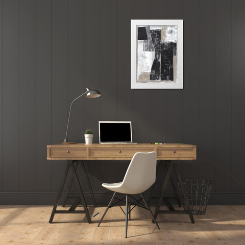 Chasing I  White Modern Wood Framed Art Print by Woods, Maya