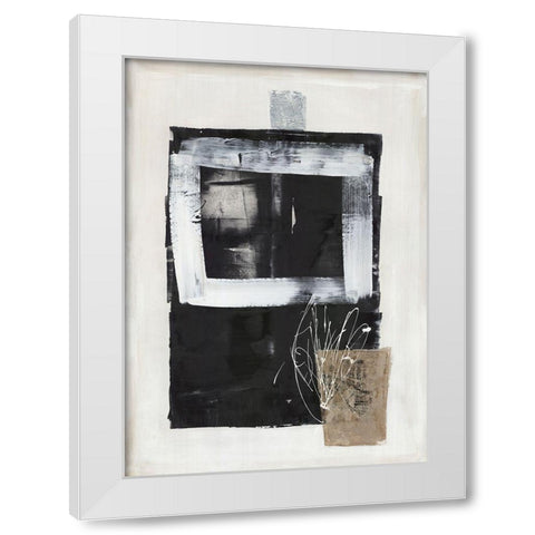 Pullling Forces  White Modern Wood Framed Art Print by Woods, Maya