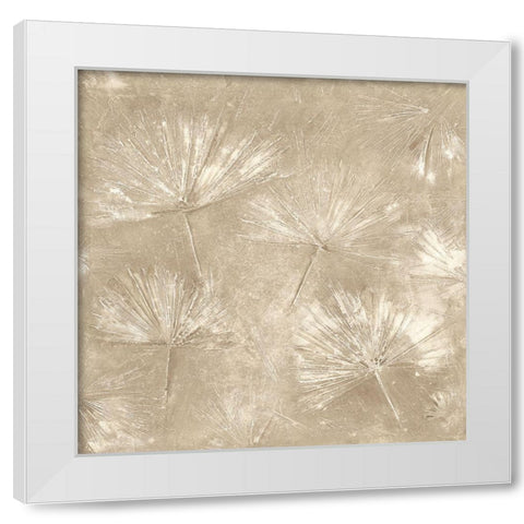 Golden Fall Leaves I  White Modern Wood Framed Art Print by Woods, Maya