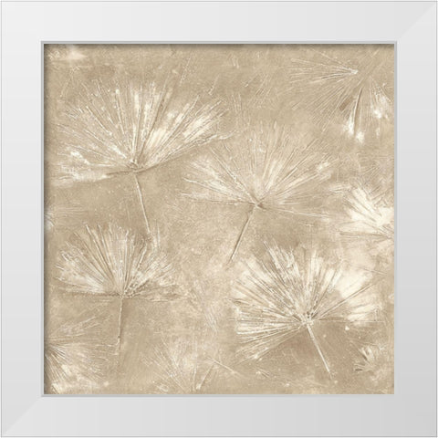 Golden Fall Leaves I  White Modern Wood Framed Art Print by Woods, Maya