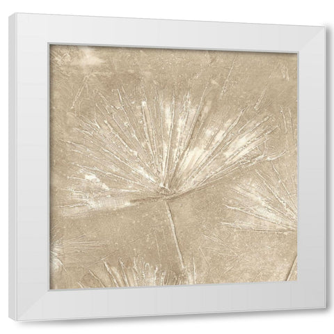 Golden Fall Leaves II White Modern Wood Framed Art Print by Woods, Maya