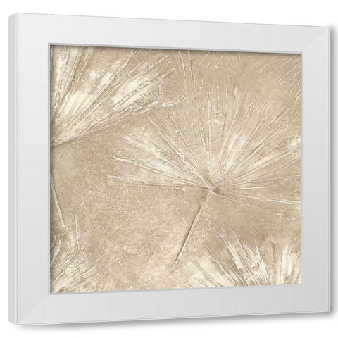 Golden Fall Leaves III White Modern Wood Framed Art Print by Woods, Maya